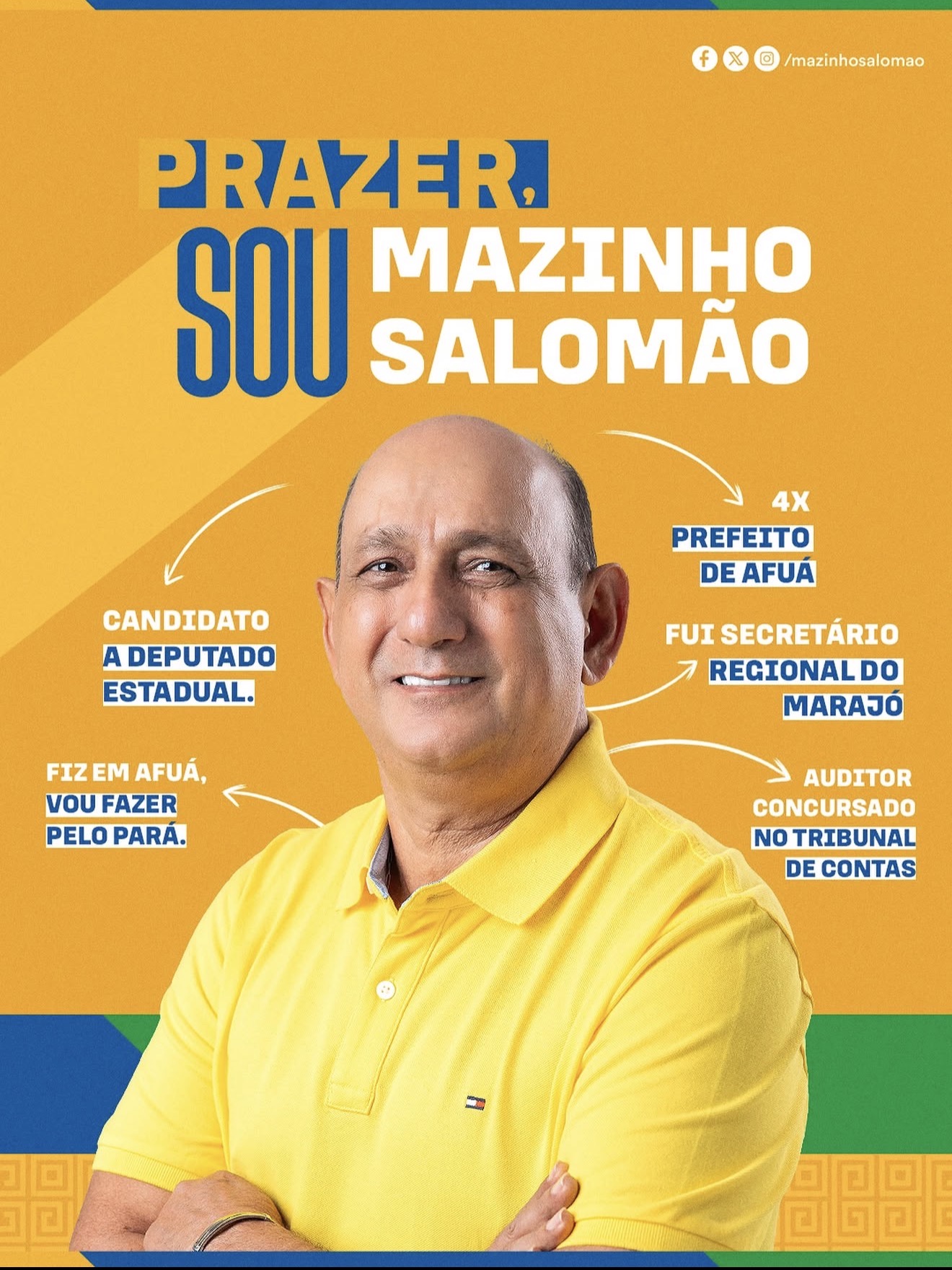 Material de campanha de Mazinho Salomão